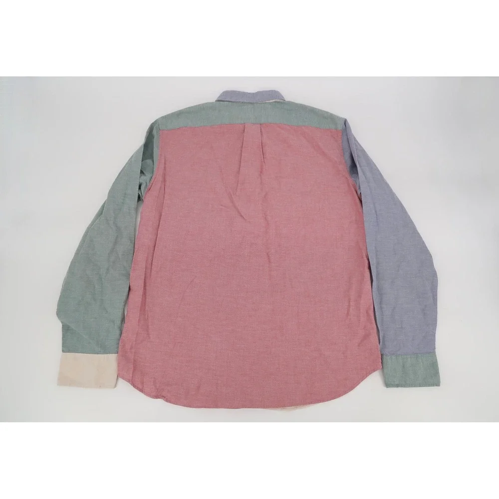J.Crew Broken-In Oxford Shirt Mens Large Slim Multicolor Colorblock AZ488 New
